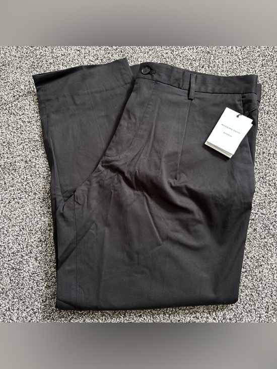 Massimo Dutti Other - Massimo Dutti Mens Dress Pants Wide Fit Size 36 Black Designer Business Casual